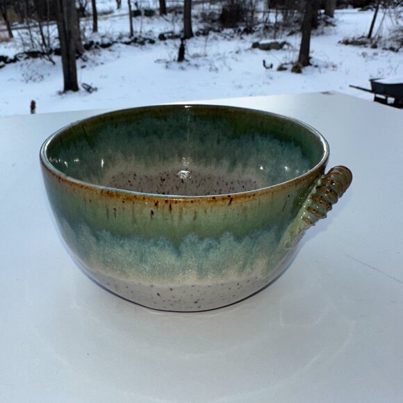 #1152 CERAMIC BOWL 5 ¾”D X 3”T  EARTH TONES SEE PHOTOS - Picture 4 of 12